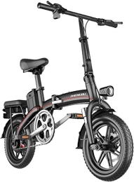 RDJM Bici Bicicletta elettrica, Biciclette elettriche veloci per adulti Portatile facile da conservare, 14 "bicicletta elettrica / per il pendolarismo Ebike con conversioni di frequenza Motore ad alta velocità,