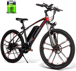 HCMNME Bici elettriches Bicicletta Elettrica Bike elettrica da 26 pollici 350W 48 V 8Ah Moto moto Bike Resistente all'acqua 30km / h E-bike ad alta velocità Uomo per adulti per adulti / città / città / fuoristrada Batteria a