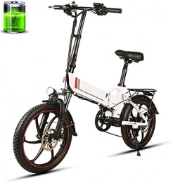 HCMNME Bici elettriches Bicicletta Elettrica Bike elettrica Pieghevole E-Bike 350W Motore 48V 10.4Ah Batteria agli ioni di litio LED Display per adulti Donne Donne E-MTB Batteria al litio Batteria da spiaggia per adulti per