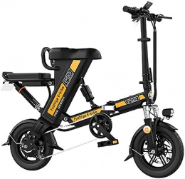 HCMNME Bici Bicicletta Elettrica Bike elettrica pieghevole, pneumatici da 12 pollici, motore 240W, batteria al litio rimovibile 36V 8-20Ah, bicicletta pieghevole portatile, 3 modalità di lavoro batteria al litio