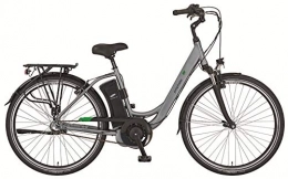 Unbekannt Bici Bicicletta elettrica da donna City E Bike Prophete 36 V 11 Ah Pedelec motore centrale contropedale Samsung argento opaco RH 49 cm