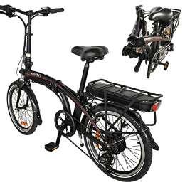 CM67 Bici Bicicletta elettrica da Trekking 20' Nero, Impermeabile IP54 modalit di guida bici da 36V 250W 10Ah Rimovibile agli ioni di Litio Per Adulti E Adolescenti Carico massimo: 120 kg