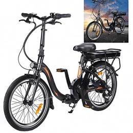 CM67 Bici Bicicletta elettrica Guidare a una velocità massima di 25 km / h Bicicletta Elettriche Capacità della batteria agli ioni di litio (AH) 10AH Bici pieghevole Misura pneumatici 20 pollici, nero