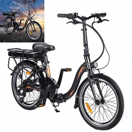CM67 Bici Bicicletta elettrica Guidare a una velocità massima di 25 km / h City Bike Capacità della batteria agli ioni di litio (AH) 10AH Bici pieghevole Misura pneumatici 20 pollici, nero