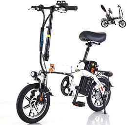 RDJM Bici Bicicletta Elettrica Mini 14" Bicicletta elettrica for adulti, i pendolari Ebike con 240W motore con pulsante 48V 10-20Ah agli ioni di litio della durata di tre velocità Smart Meter ( Color : 10AH )