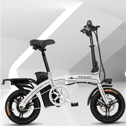 Domrx Bici Bicicletta elettrica Mini Pieghevole 48 v Batteria agli ioni di Litio Sia Uomini Che Donne Veicolo Elettrico per Due Persone-Bianco