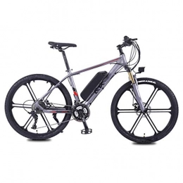 AMGJ Bici elettriches Bicicletta Elettrica, Motore 350W 26 Pollici Adulto Citt Bici Elettrica da Mountain modalità Elettrica Pura Fornisce Viaggi Lavorare Carico Utile Massimo 150 kg, Grigio, 10AH / 35KM