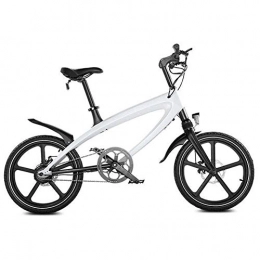 ZBB Bici elettriches Bicicletta elettrica Mountain bike elettrico da 20 pollici per adulto con batteria agli ioni di litio 36V Metro intelligente Telaio audio Bluetooth in lega di alluminio Motore potente da 250 W, White