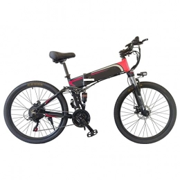 Electric oven Bici Bicicletta elettrica per Adulti, Mountain Bike elettrica Pieghevole 26" per Adulti Ebike con Motore da 500 W e Batteria Rimovibile da 48 V 10 Ah, Bicicletta elettrica da 25 mph (Colore : Rosso)