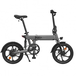 GUOJIN Bici Bicicletta Elettrica Pieghevole 250W 25Km / H 16 Pollici Uomini Donne Mountain Bike 36V 10AH Batteria al Litio Freno A Disco velocità Massima 25 Km / H, Grigio