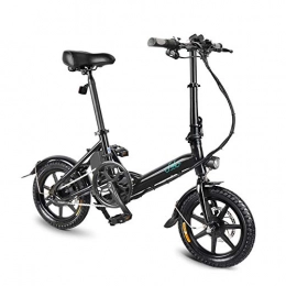 Fiido Bici Bicicletta Elettrica Pieghevole, 250w Motore 14" Pneumatici Ebike con Doppio Freno Disco, 7.8ah Litio Batteria Bici Elettrica per Adulti Uomo Donna (Nero)