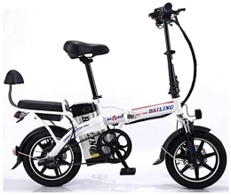 CCLLA Bici elettriches Bicicletta elettrica Pieghevole Batteria al Litio per Auto Bicicletta elettrica in Tandem per Adulti a Guida autonoma da asporto 48V 350W (Colore: Bianco, Dimensioni: 20A)