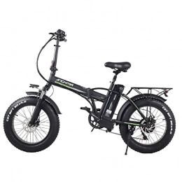 Fdsalvation Bici Bicicletta elettrica pieghevole Bicicletta elettrica E-Bike, 48V 500W Bicicletta elettrica per adulti 20 pollici Mountain bike, Ammortizzatore Cambio professionale a 7 velocità