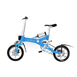 Caogena Bici Bicicletta elettrica pieghevole - mini bici - ruota da 14 pollici, telaio in alluminio aeronautico, bici a pedalata assistita 240W / 36V - Adatto per i pendolari e ciclisti per il tempo libero, Blu