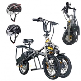 Pc-ltt Bici Bicicletta Elettrica Pieghevole, Motore 350 W Batteria al Litio 48 V 7, 5 Ah, Freno a Tre Disco 14 Pollice Portatile E-Bike, velocità Massima 30km / h, Autonomia 35km