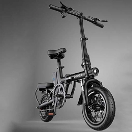 DODOBD Bici Bicicletta Pieghevole - Bicicletta Elettrica Pneumatici Antiusura da 5, 5 Cm Antiscivolo Bicicletta Elettrica 12"400 W Potente Motore Batteria Rimovibile