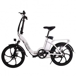 CBA BING Bici Bicicletta Pieghevole elettrica con Equipaggio EB eBike Portatile Pieghevole per pendolarismo e Tempo Libero Bicycle elettrica elettrica per Esterni da Viaggio con Display LCD, Bianca