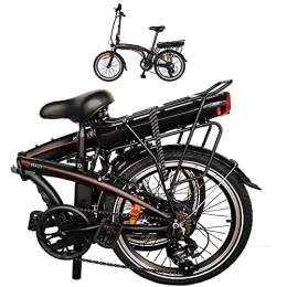 HUOJIANTOU Bici Biciclette elettriche per Adulto Unisex Nero, Cambio Shimano 7 velocit E-Bike para Adultos Portatile Potenza 250 W 36V 10 Ah Per Adulti E Adolescenti Carico massimo: 120 kg