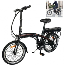 HUOJIANTOU Bici Biciclette elettriche per Adulto Unisex Nero, Donna 7 velocit Fino a 25km / h 45-55 km Adulto Batteria Rimovibile 36V / 10AH Per Adulti E Adolescenti Carico massimo: 120 kg