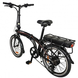 CM67 Bici Biciclette elettriche per Adulto Unisex Nero, Velocit Massima 25km / h Autonomia 45-55km 250W Ciclomotore Batteria al Litio Per Adulti E Adolescenti Carico massimo: 120 kg