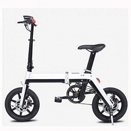 FYJK Bici Biciclette elettriche Uomini 350W Biciclette Pieghevoli elettriche per Adulti 36V E Bike per Adulti Ebike Disco Donne Freni Biciclette elettriche, Bianca