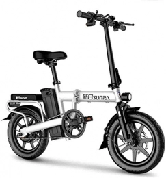 ZJZ Bici elettriches Biciclette elettriche veloci per adulti Bicicletta elettrica pieghevole da 14 pollici con luce anteriore a led per batteria agli ioni di litio da 48 V rimovibile per adulti Capacità di carico del moto