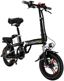 ZJZ Bici elettriches Biciclette elettriche veloci per adulti Biciclette portatili pieghevoli Batteria al litio rimovibile 48V 400W Biciclette a doppio ammortizzatore per adulti con freno a disco da 14 pollici e forcella a