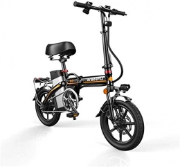 ZJZ Bici elettriches Biciclette elettriche veloci per adulti Ruote da 14 pollici Telaio in lega di alluminio Sicurezza per bicicletta elettrica portatile per adulti con batteria agli ioni di litio rimovibile da 48 V Motor