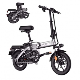 Bike Bici BIKE E-Bike Pieghevole, Bici Elettriche per Adulti - Bicicletta Elettrica da 14 Pollici Bicicletta Elettrica 350W Batteria Al Litio Rimovibile 48V e Tre Modalità Di Lavoro Nero-90Km, 140Km