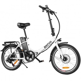 BIKFUN Bici BIKFUN 36V 250W Bici Elettrica Pieghevole, Bicicletta Elettrica Pedalata Assistita 20 Pollici con Batteria 10Ah 360Wh Shimano a 7 Velocità, Bici Elettriche E-Bike 25 km / h