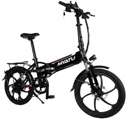 CHEER.COM Bici CHEER.COM 20Pollici 6Velocit 48V / 10AH 250W Bici Elettrica Pieghevole Leggera in Lega di Alluminio Bicicletta Elettrica Bici con Interfaccia di Ricarica USB Batteria al Litio Ebike per Adulto, Black