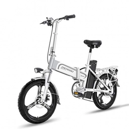 CHEER.COM Bici CHEER.COM Bicicletta Elettrica Leggera Pieghevole Ruote da 16 Pollici Ebike Portatile con Pedale 400W Power Assist Bicicletta Elettrica in Alluminio velocità Massima Fino A 25 mph, White-100to200KM