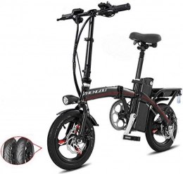 CHEER.COM Bici CHEER.COM E-Bike Pieghevole Leggera E in Alluminio con Pedali Power Assist E Batteria agli Ioni di Litio da 48 V Bici Elettrica con Ruote da 14 Pollici E Motore con Mozzo da 400 W, 120to220KM Black