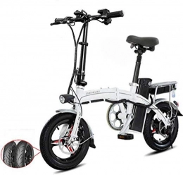 CHEER.COM Bici CHEER.COM E-Bike Pieghevole Leggera E in Alluminio con Pedali Power Assist E Batteria agli Ioni di Litio da 48 V Bici Elettrica con Ruote da 14 Pollici E Motore con Mozzo da 400 W, 50to100KM White