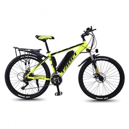 CHR Bici CHR Biciclette Elettriche in Lega di Magnesio ， Biciclette Elettriche da 26 Pollici per Adulti Batteria agli Ioni di Litio Rimovibile 36V 350W Mountain Ebike, Yellow-10AH70km