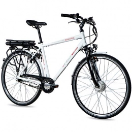 CHRISSON Bici elettriches CHRISSON - Bicicletta elettrica da trekking e da città, da uomo, 28 pollici, E-Gent bianco, con cambio Shimano Nexus a 7 marce, con motore Ananda, 250 W, 36 V