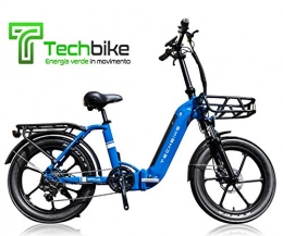 Cicli Puzone Bici CICLI PUZONE BICI ELETTRICA ALLUMINIO TECHBIKE BRING 20 PIEGHEVOLE OMOLOGATA (BLU)