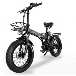 Convincied Bici Convincied 20 Pollici Fat Tire Electric Bike 500W 48V Snow E-Bike Mace Wheel 500W velocit Beach Cruiser Mens Women Mountain E-Bike Pedal Assist, Batteria al Litio Freni A Disco Idraulici