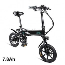 Crazywind Bici Crazywind Unisex Elettrico Bicicletta Pieghevole Pieghevole Bicicletta Sicuro Regolabile Portatile per Ciclismo - Nero, 7.8Ah