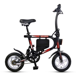 D&XQX Bici D&XQX Bicicletta Pieghevole elettrica, Lega di Alluminio Bici elettrica Unisex Adult Youth 25 km / H 36V 8AH 250W Elettrico Ebike con Pedali di Alimentazione Assist, Nero