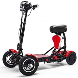 D&XQX Bici elettriches D&XQX Portatile Pieghevole Bicicletta elettrica, Lega di Alluminio Grande seggiolino di Sicurezza per Sedia a rotelle 4 Ruote per età più avanzata con 36V 10Ah della Batteria, da 250 W Motore