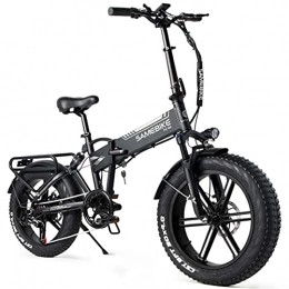 DDCHH Bici elettriches DDCHH Bici Elettrica Pieghevole 48V 500W Motore velocità Massima 25km / h, 20 Pollici Bici Elettrica con Pedalata Assistita, 48V 10Ah Batteria, per Neve, Montagna, Sabbia, Black