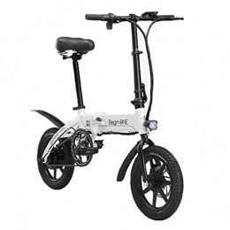 DLC Bici DLC Bici Elettriche Pieghevoli Leggere e in Alluminio con Pedali Power Assist e Batteria Agli Ioni Di Litio da 36 V con Ruote da 14 Pollici e Crociera con Velocità Fissa Del Motore Del Mozzo da 250 W