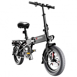 DLC Bici DLC Biciclette Elettriche Leggero Materiale in Lega Di Magnesio Pieghevole Portatile Facile da Riporre E-Bike Batteria Agli Ioni Di Litio 36V con Pedali Power Assist Ruote da 14 Pollici Motore Potent