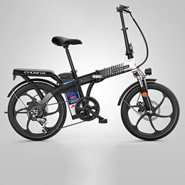 DODOBD Bici DODOBD Bicicletta Elettrica Pieghevole, Bicicletta Potente da 240 W Telaio in Acciaio Ad Alto Tenore Carbonio 20 Pollici Trasmissione A 7 velocità Freno a Pressione Idraulica