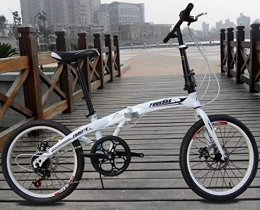 Domrx Bici Domrx Bicicletta elettrica in Lega di Alluminio con Batteria al Litio Pieghevole a velocità variabile da 20 Pollici 48V-Bianca