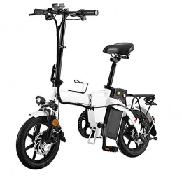 Dpliu-HW Bici Dpliu-HW Bici Elettriche Auto elettrica Pieghevole Bicicletta elettrica Batteria al Litio Auto Mini Mini Scooter Portatile Generazione Guida Auto Bicicletta (Color : White)