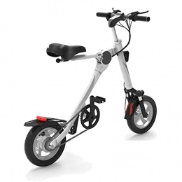 Dpliu-HW Bici Dpliu-HW Bici Elettriche Bicicletta elettrica for Bicicletta Pieghevole for Piccoli Uomini e Donne Batteria al Litio a Due Ruote for Adulti Mini Mini Stepping Nero 36V (Color : White)