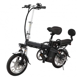 Dpliu-HW Bici Dpliu-HW Bici Elettriche Pieghevole for Auto elettriche Guida Bicicletta elettrica Mini Scooter al Litio Durata Batteria for Adulti Batteria 50 km (Color : Black)