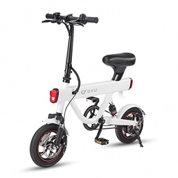 Dyu Bici elettriches DYU Bici Elettrica Pieghevole, 12 Pollici Ebike, 240W Bicicletta Elettrica Pedalata Assistita, 36V 10Ah Batterie per Biciclette Elettriche Adulto (Bianco)